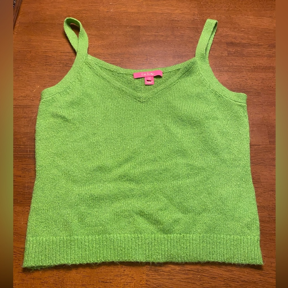Lilly Pulitzer Angeli Lime Green Cardigan & Tank Set - Picture 12 of 16